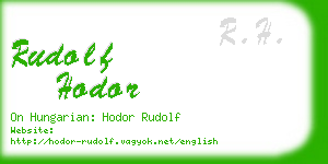 rudolf hodor business card